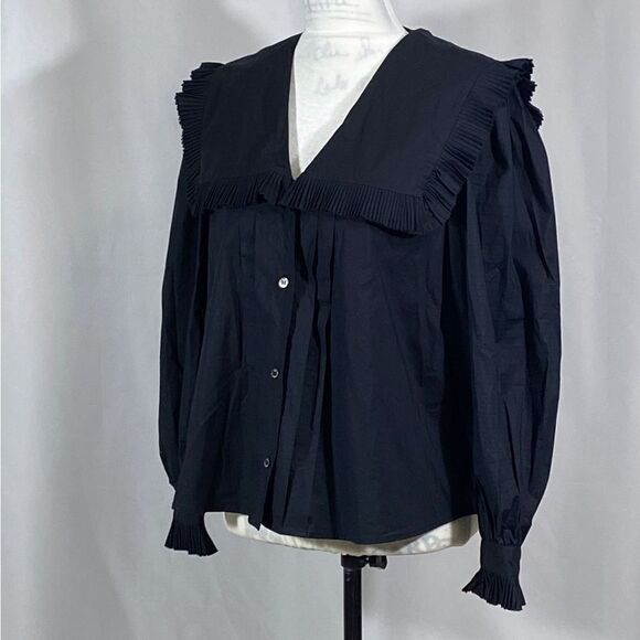 Sea New York Charlie Pleated Blouse size XS - Picture 6 of 11